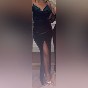 Green Velvet Dress